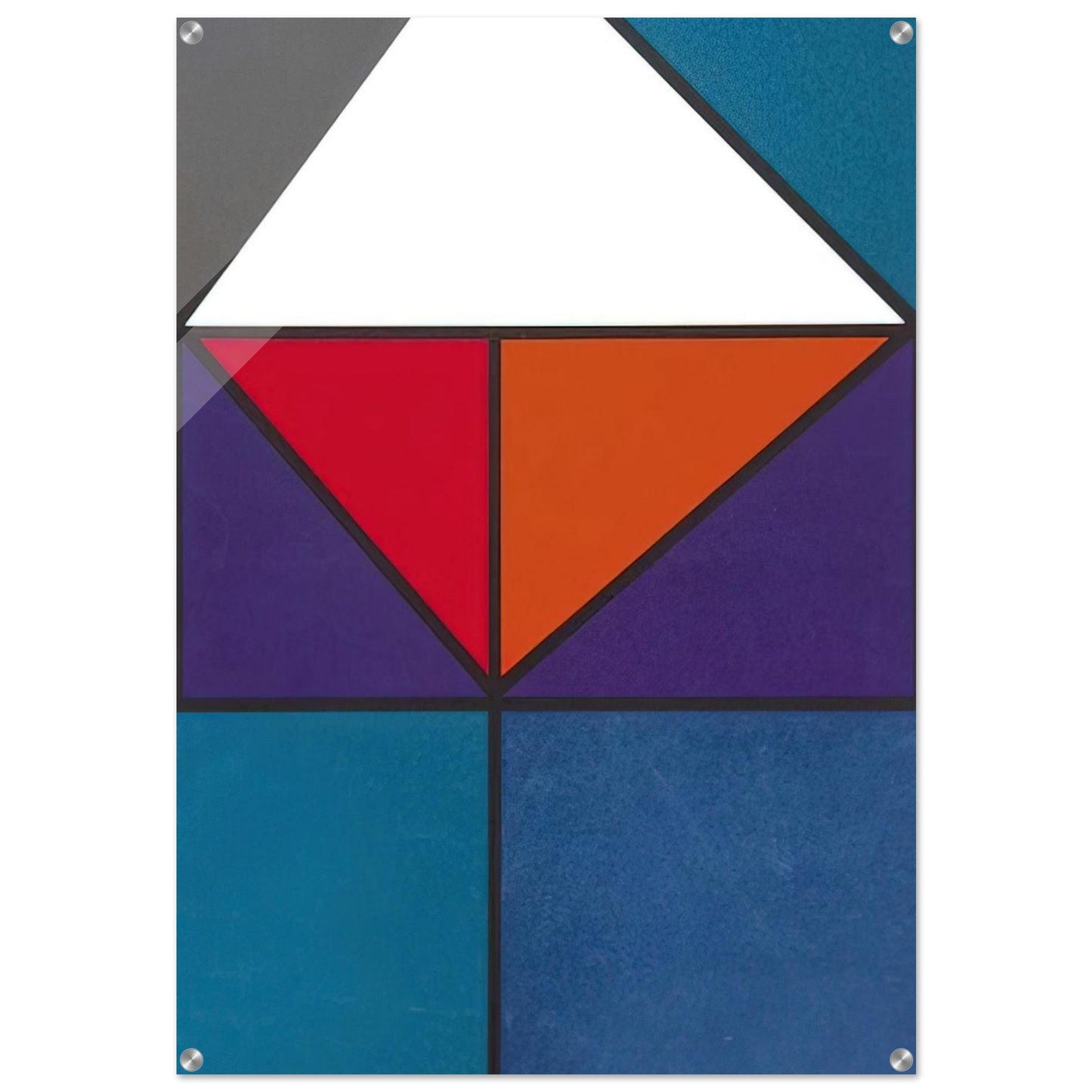 Plakat für Ausstellung Baden-Baden - 1965 - Johannes Itten Acrylic Print - 70x100 cm / 28x40″ inches | Johannes Itten Wall Art | Johannes Itten Prints