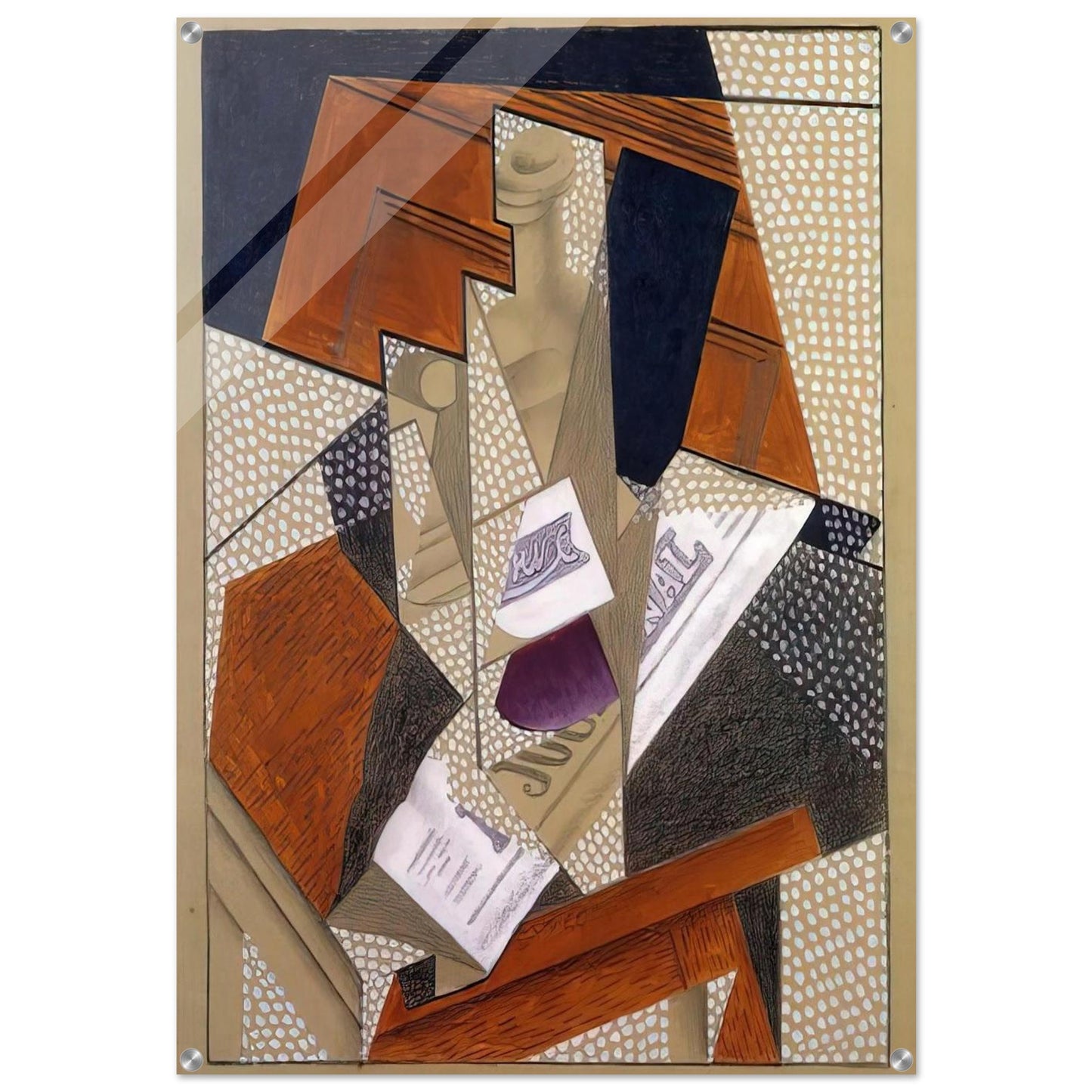 BOTTLE - Juan Gris Acrylic Print - 70x100 cm / 28x40″ inches