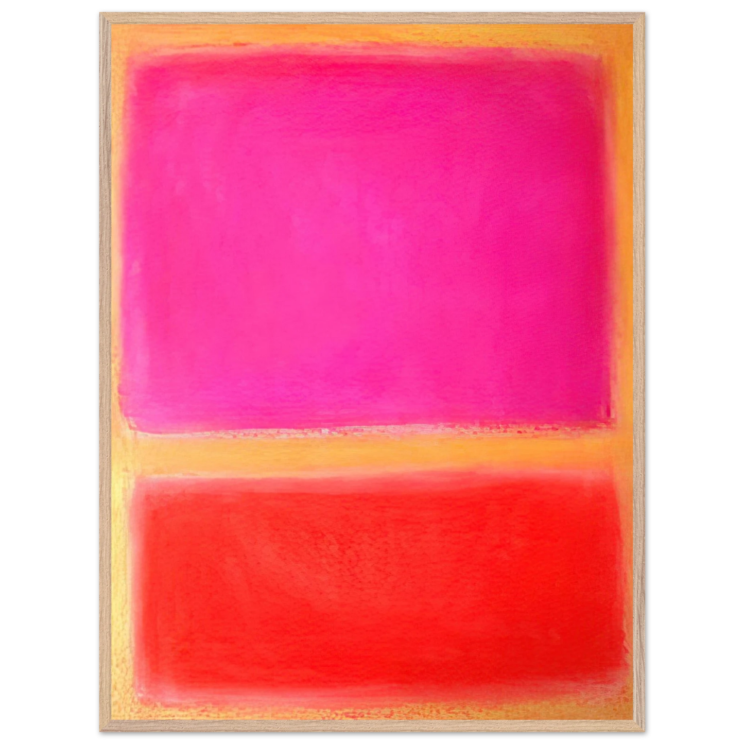 Mark Rothko - Untitled - Color Field Painting Wall Art - 30x40 cm / 12x16 inches - Premium Wooden Framed Poster With Fine Art Paper - Black frame