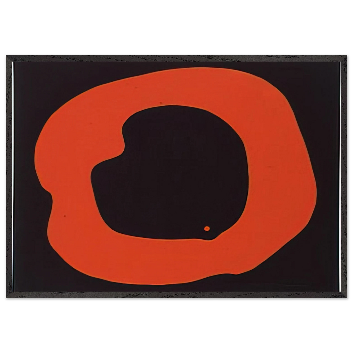Untitled - Art Informel Minimalism - Jiro Yoshihara 70x100 cm / 28x40 inches Framed Art Print – Black Wooden Frame