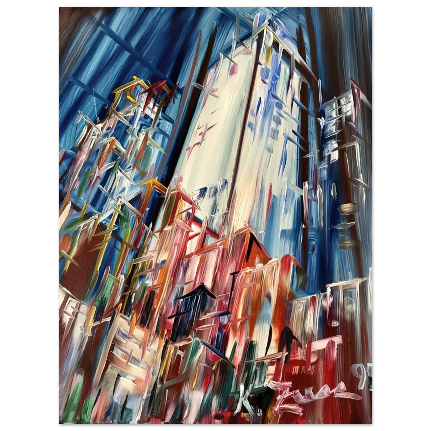 Konrad Zuse - Wolkenkratzer - 1995 Germany Fine Art Poster - Default Title