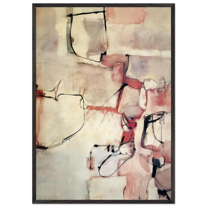 Albuquerque 3 - Richard Diebenkorn 70x100 cm / 28x40 inches Framed Art Print – Black Wooden Frame