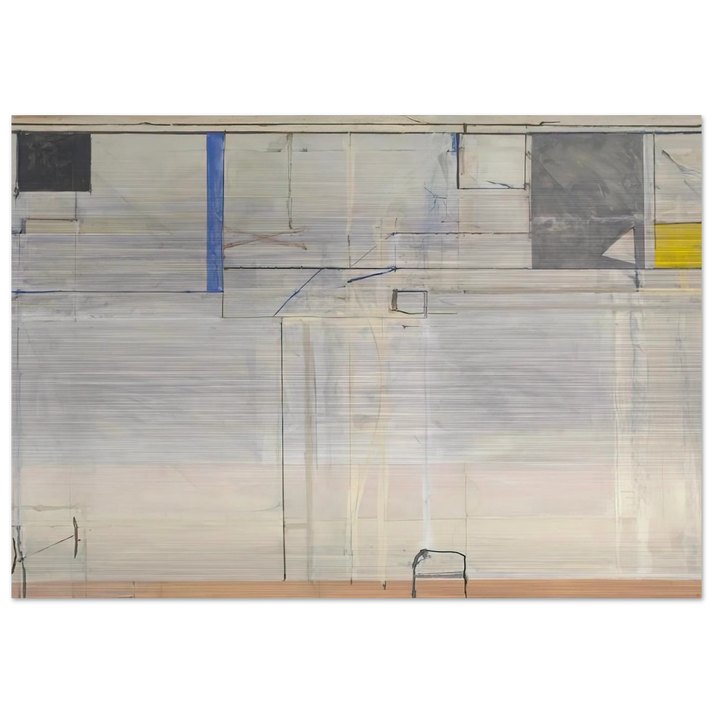 Ocean Park #131 - Richard Diebenkorn Brushed Aluminum Print - 70x100 cm / 28x40 inches | Richard Diebenkorn Aluminum Print | Richard Diebenkorn Prints