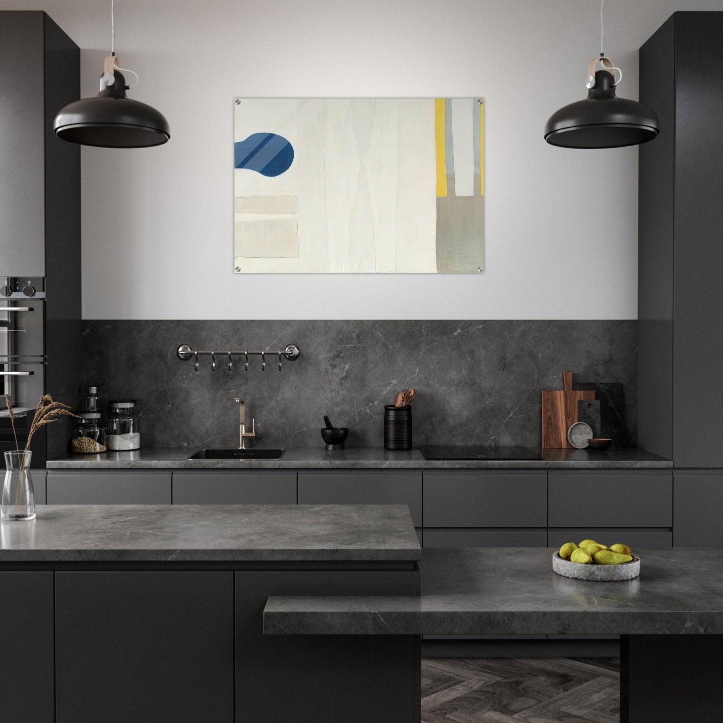 Blue Form on White - 1964 - William Scott Acrylic Print - 70x100 cm / 28x40″ inches