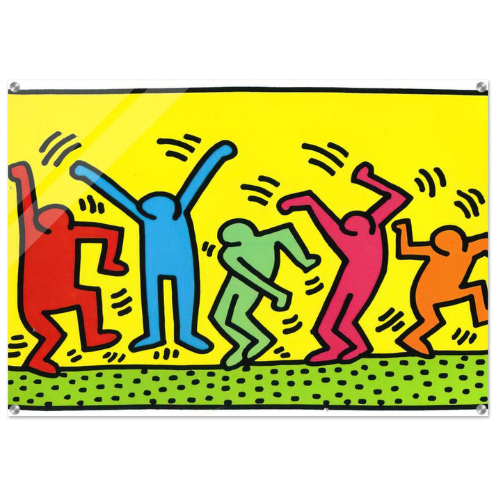 UNTITLED DANCE 1987 - Keith Haring Acrylic Print - 70x100 cm / 28x40″ inches | Keith Haring Art For Sale