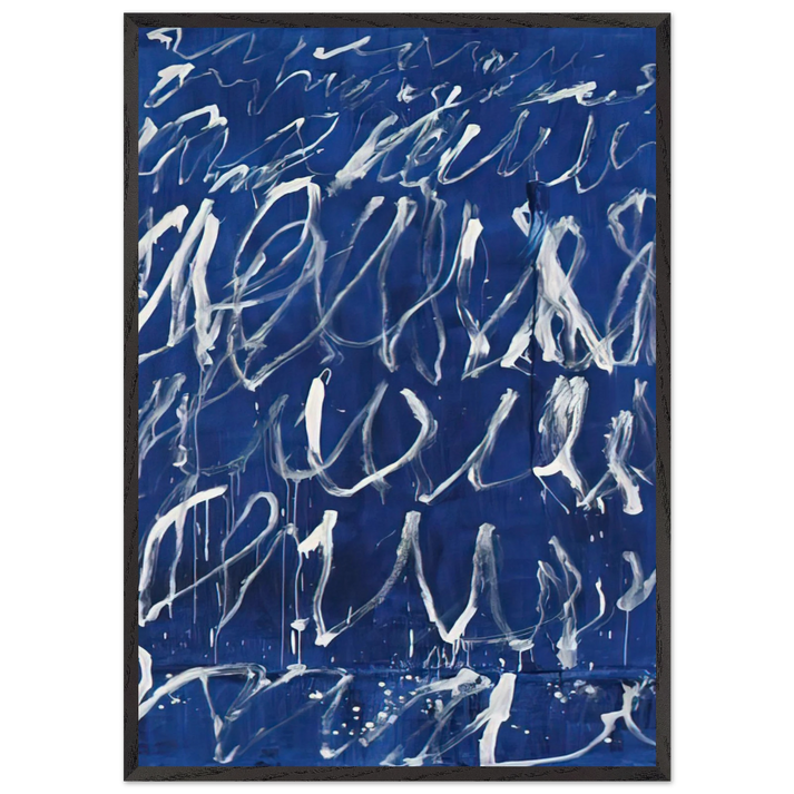 Untitled N4 - Cy Twombly 70x100 cm / 28x40 inches Framed Art Print – Black Wooden Frame