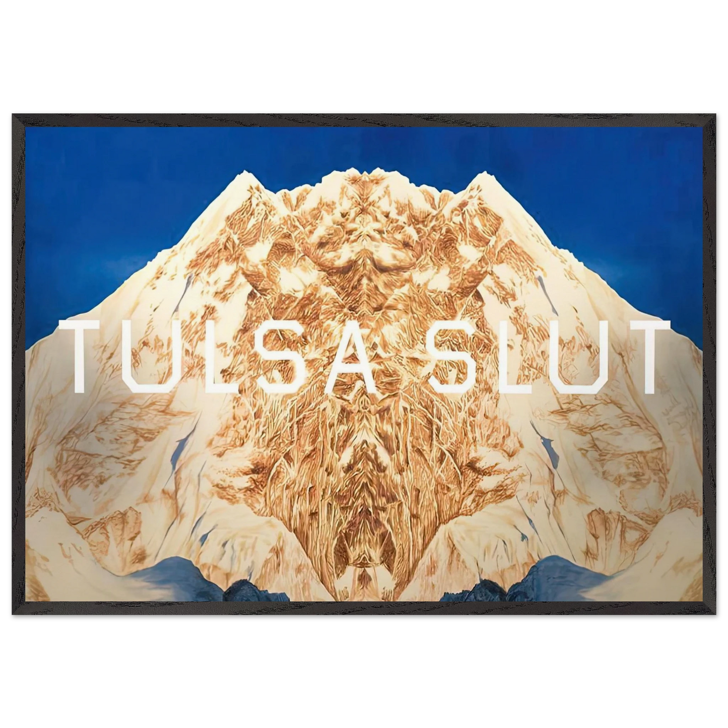 TULSA SLUT 2016 - Edward Ruscha Framed Art Print – Black Wooden Frame - Default Title - -Framed Art Print