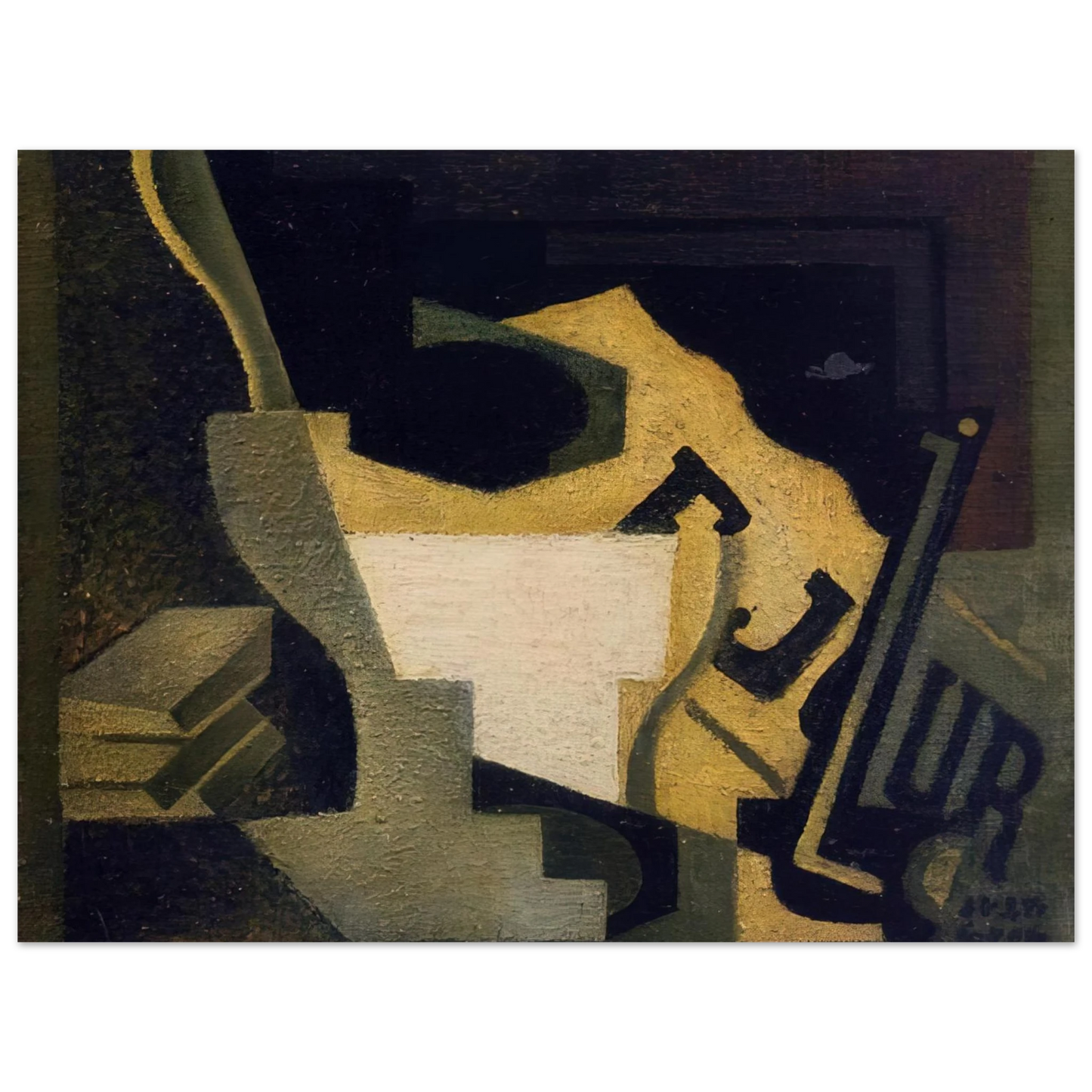 Juan Gris - STILL LIFE WITH NEWSPAPER 1918 Fine Art Poster - Default Title