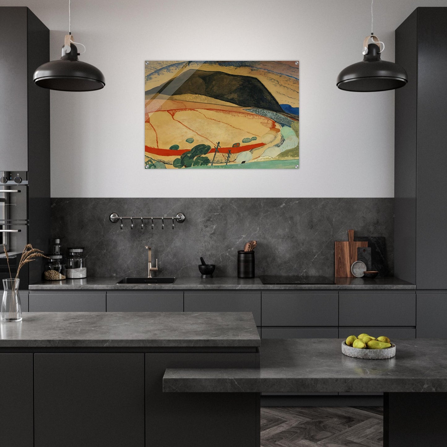 Black Mountain - 1931 - Grace Cossington Smith Acrylic Print - 70x100 cm / 28x40″ inches | Grace Cossington Smith Wall Art | Grace Cossington Smith Prints