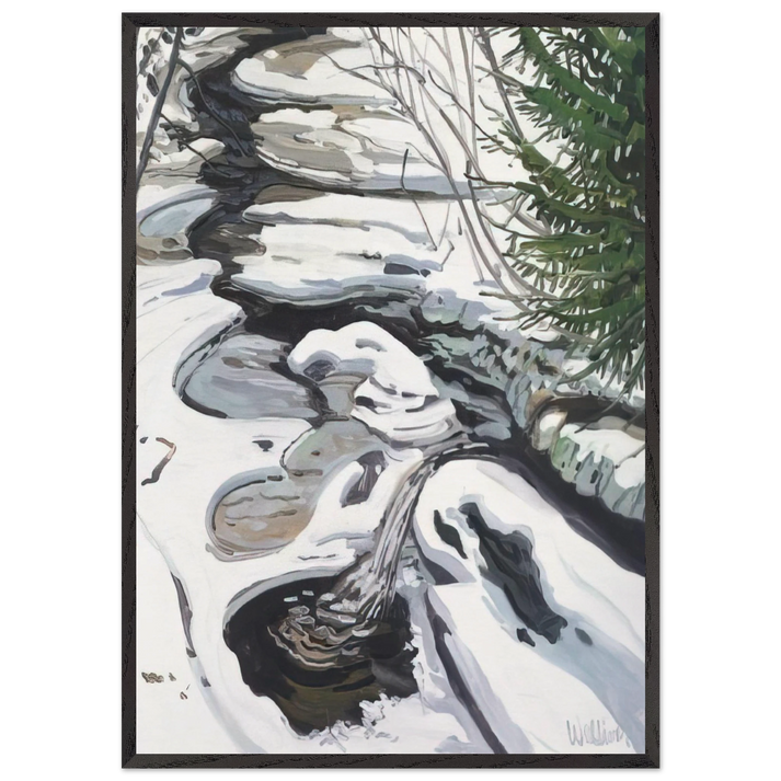 Study for Head of Passagassawaukeg - 1992 - Neil Welliver 70x100 cm / 28x40 inches Framed Art Print – Black Wooden Frame