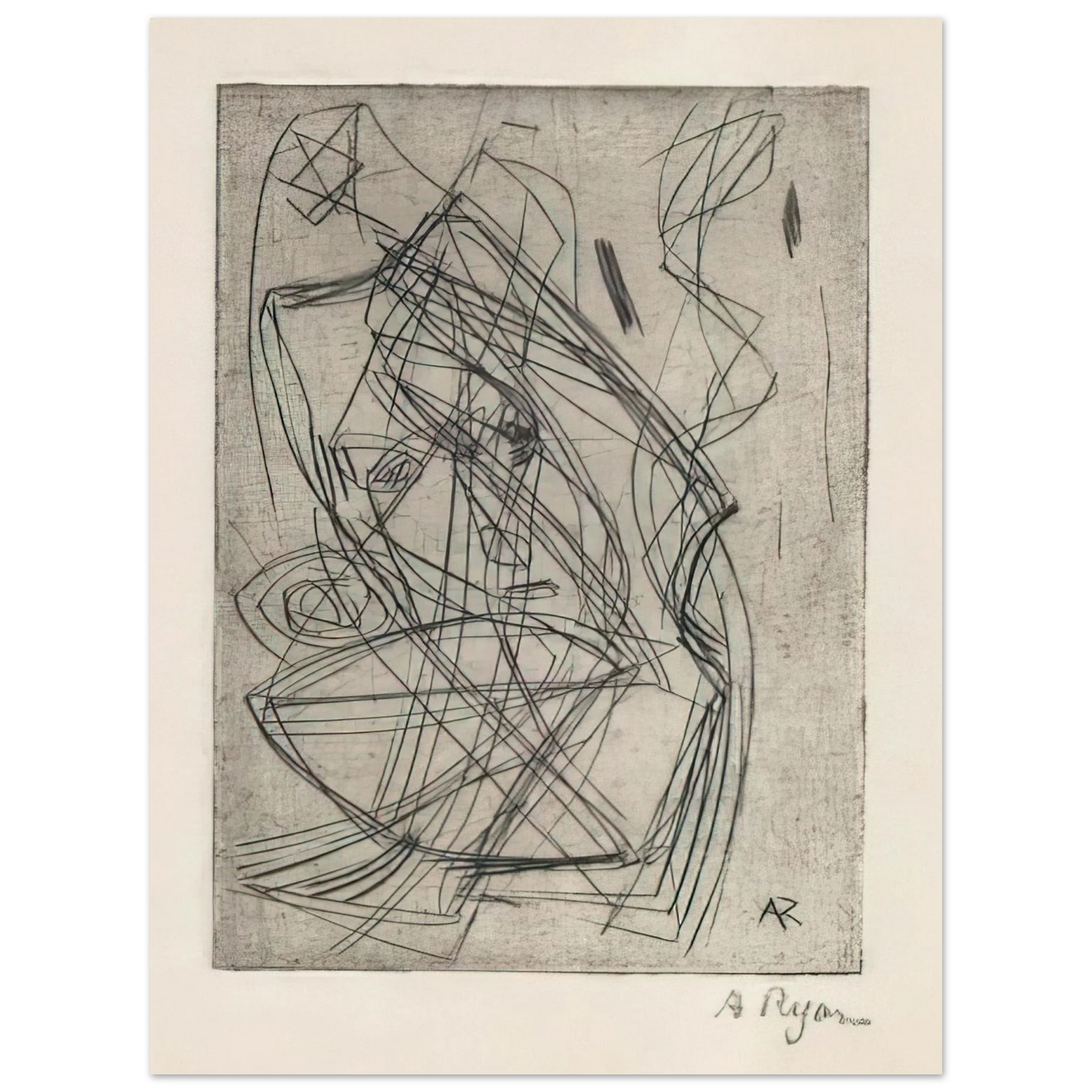 Anne Ryan - Prostrating Figure - 1945 Fine Art Poster - Default Title