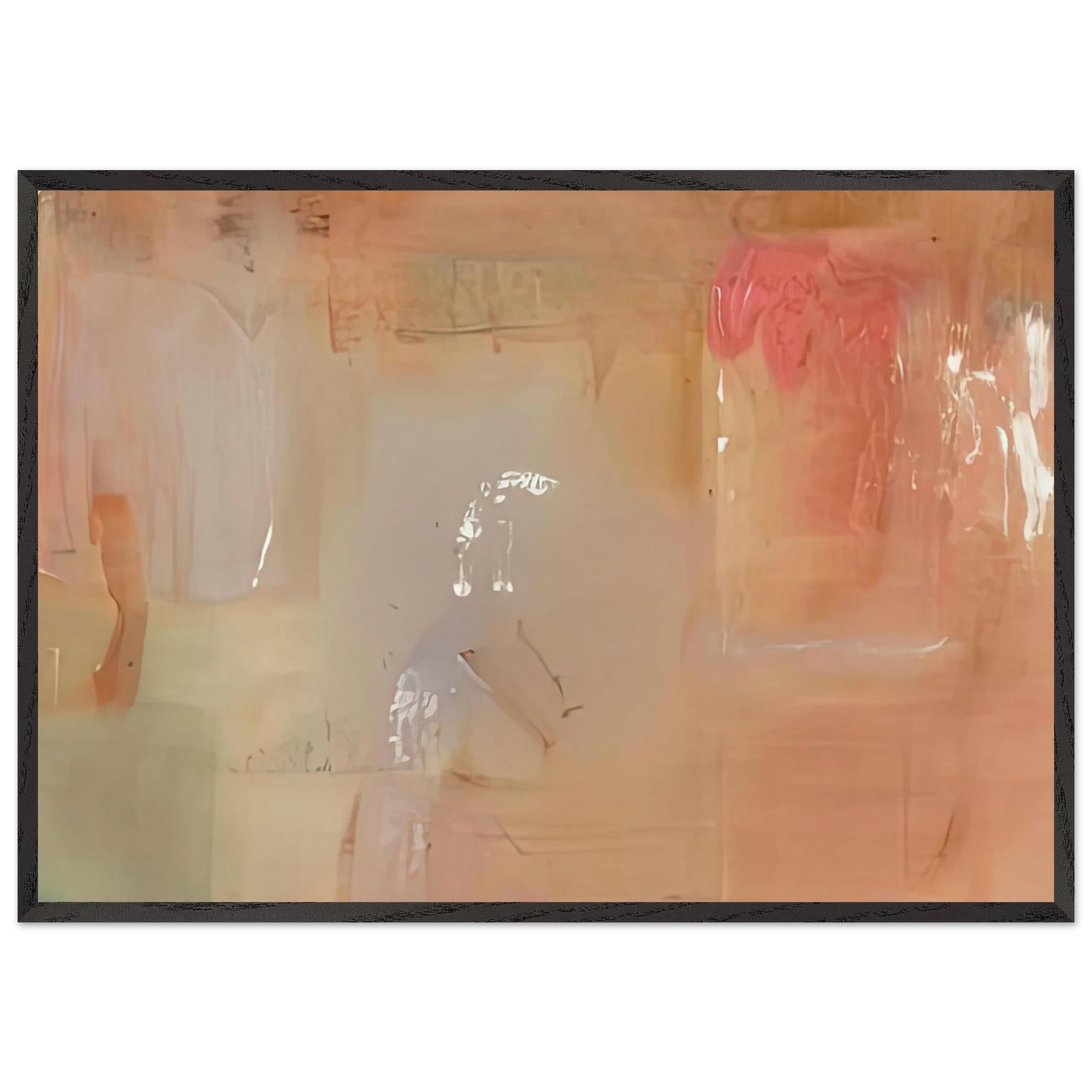 Feather 1979- - Helen Frankenthaler 70x100 cm / 28x40 inches Framed Art Print – Black Wooden Frame