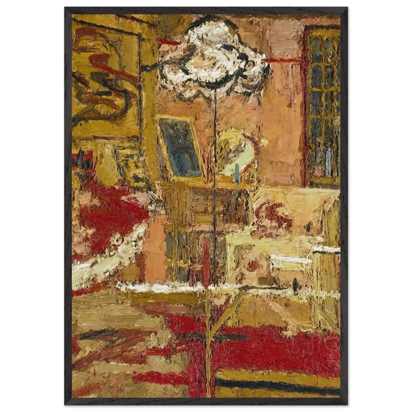 THE SITTING ROOM - Frank Auerbach Framed Art Print – Black Wooden Frame - Default Title - -Framed Art Print