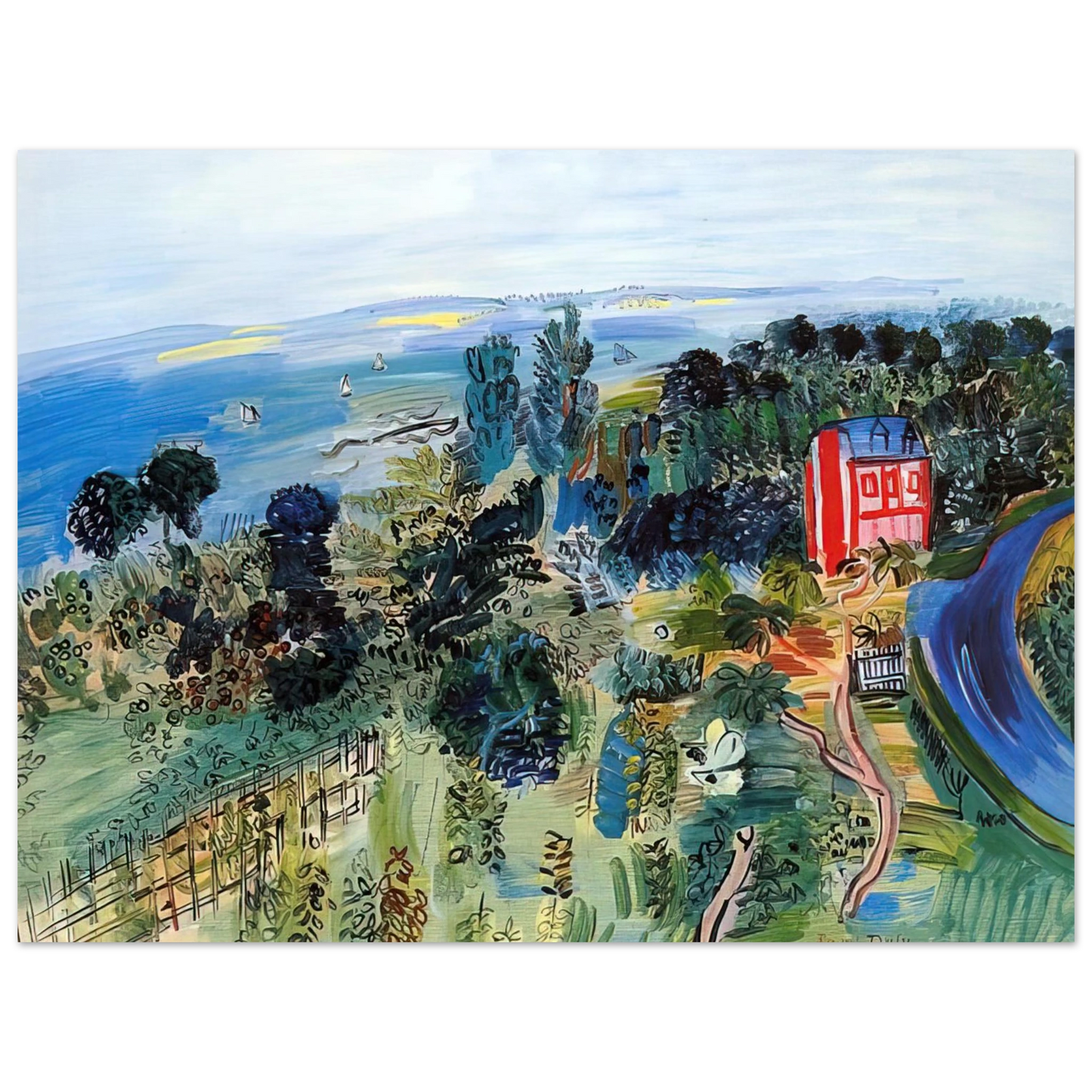 Raoul Dufy - VILLERVILLE Fine Art Poster - Default Title