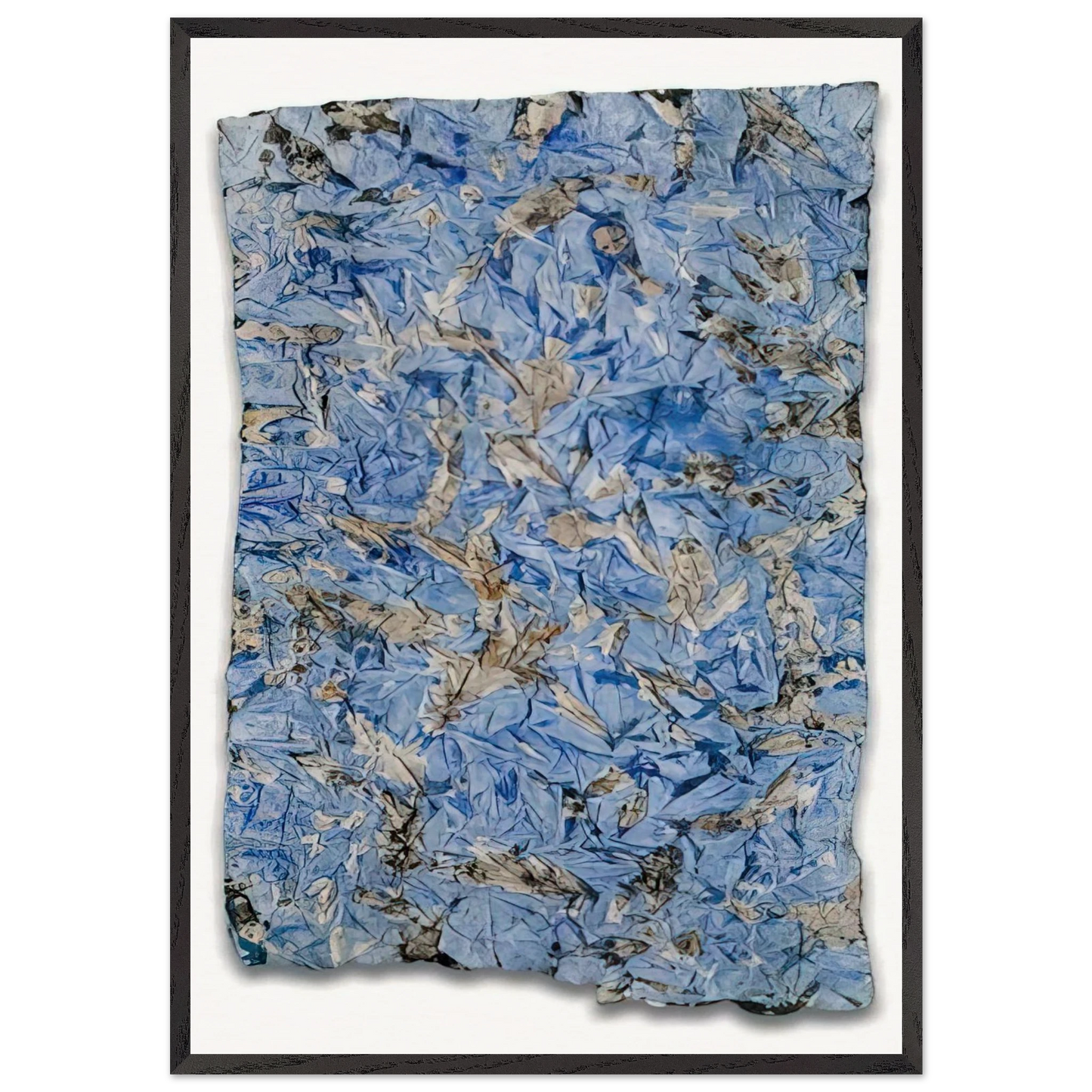 Untitled - 1982 N4 - Simon Hantai Framed Art Print – Black Wooden Frame - Default Title - -Framed Art Print