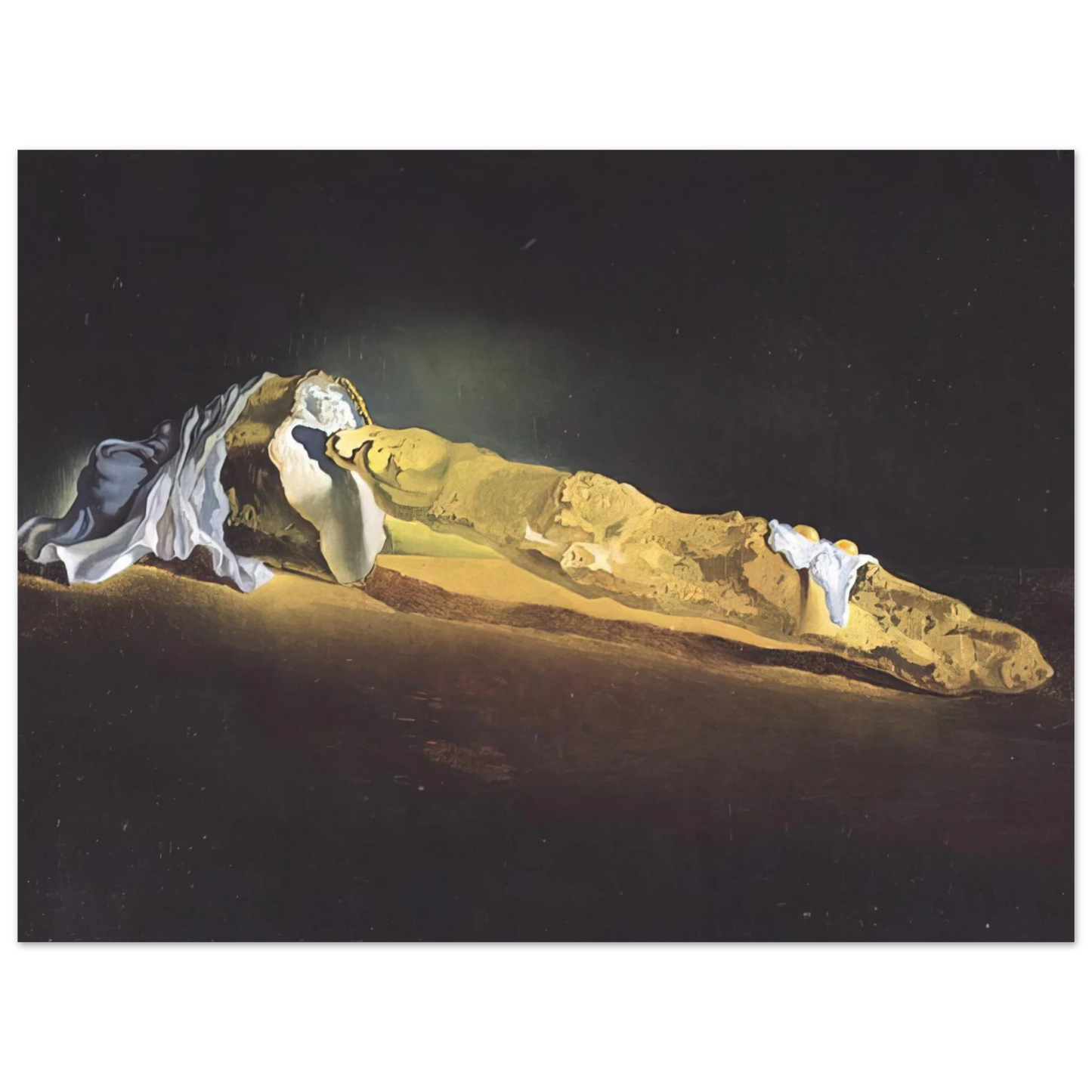 Salvador Dali - ORDINARY FRENCH LOAF WITH TWO FRIED EGGS Fine Art Poster - Default Title