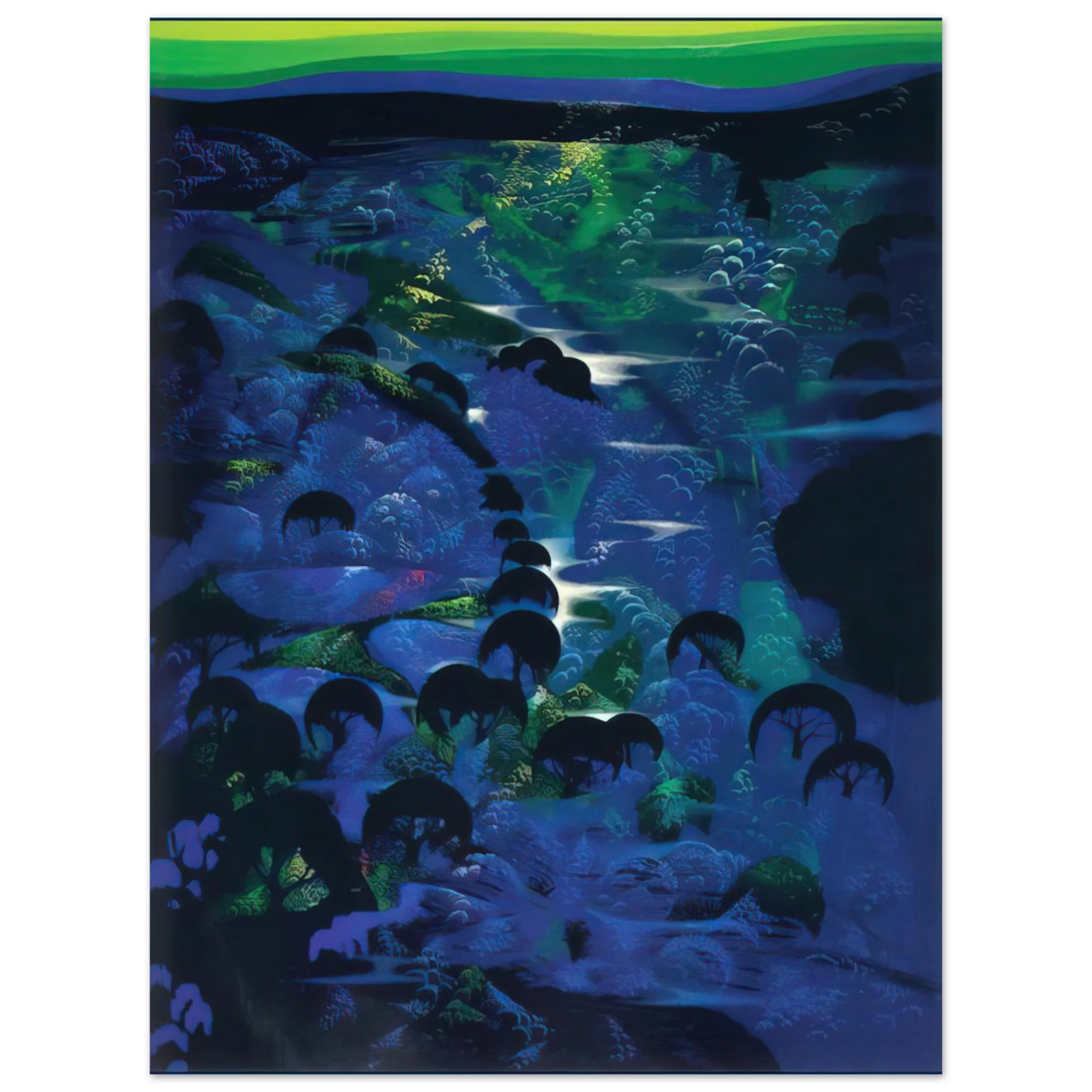 Eyvind Earle - Beneath an Emerald Sky Fine Art Poster - Default Title