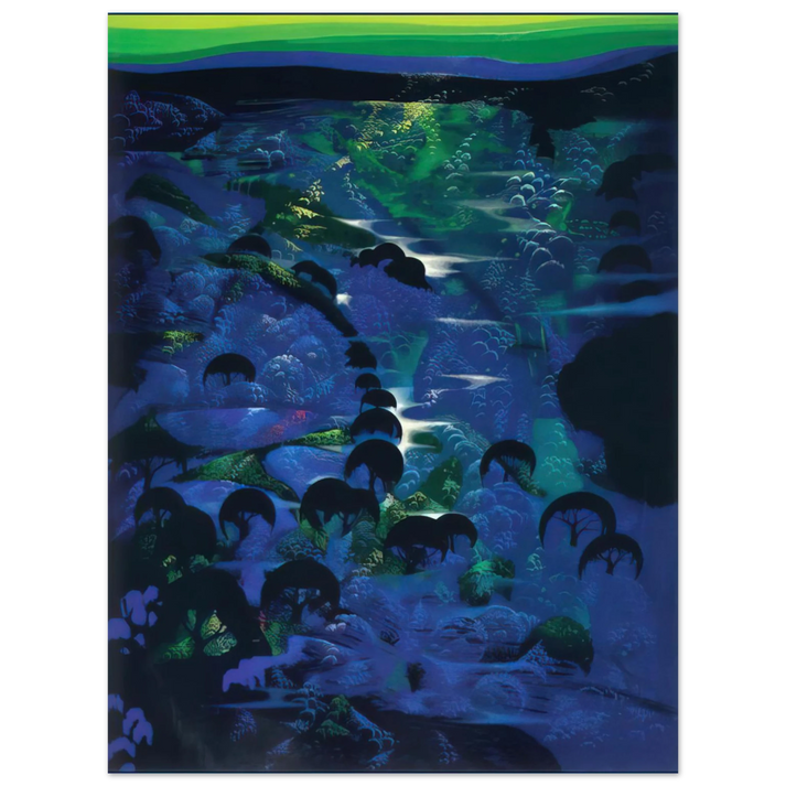 Eyvind Earle - Beneath an Emerald Sky 75x100 cm / 30x40inches Fine Art Poster