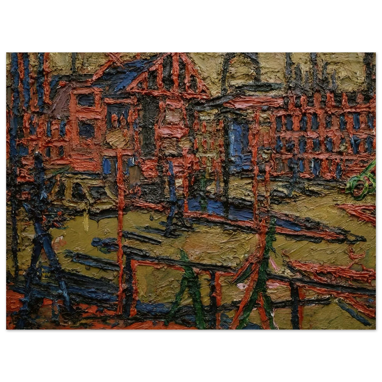 Frank Auerbach - BEHIND CAMDEN TOWN STATION SUMMER EVENING Fine Art Poster - Default Title