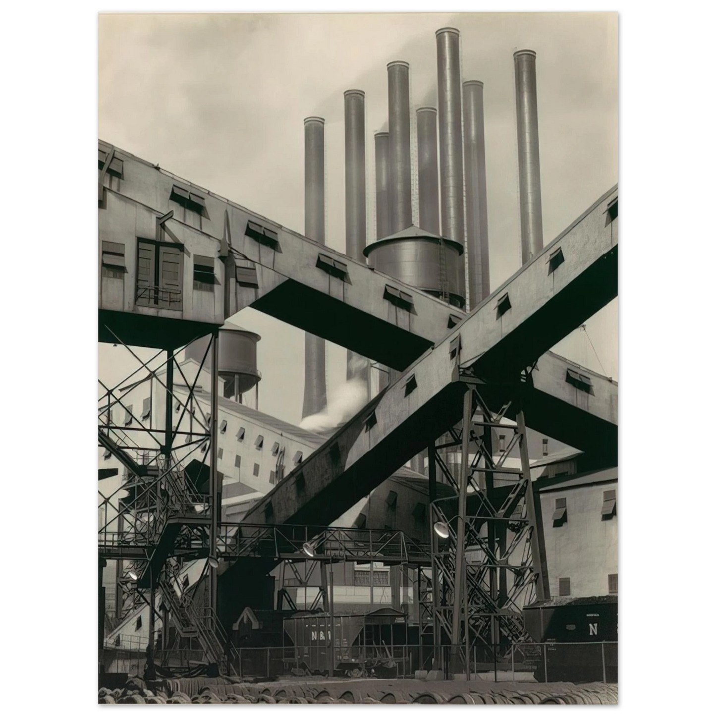 Charles Sheeler - Criss-Crossed Conveyors, River Rouge Plant, Ford Motor Company - 1927 Fine Art Poster - Default Title