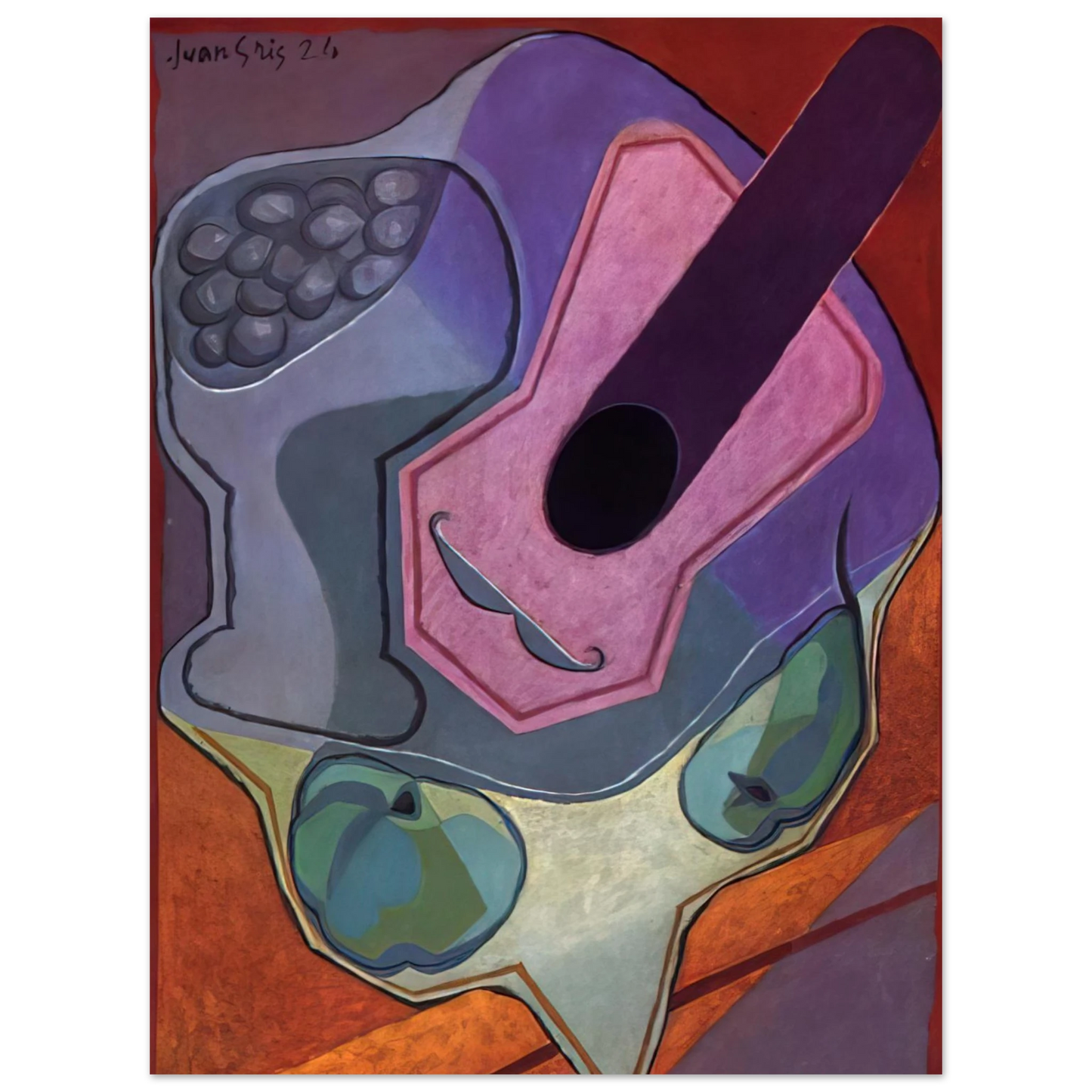 Juan Gris - VIOLIN WITH FRUIT 1924 Fine Art Poster - Default Title