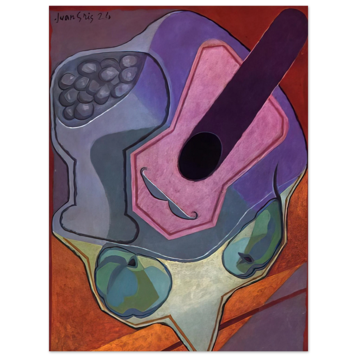 Juan Gris - VIOLIN WITH FRUIT 1924 75x100 cm / 30x40inches Fine Art Poster
