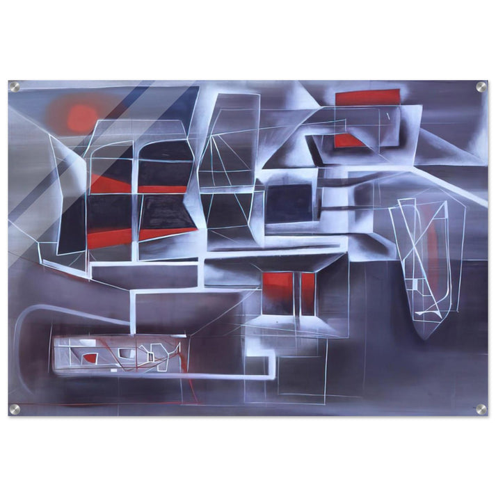 Night Subway - 1948 - Jimmy Ernst Acrylic Print - 70x100 cm / 28x40″ inches | Jimmy Ernst Wall Art | Jimmy Ernst Prints