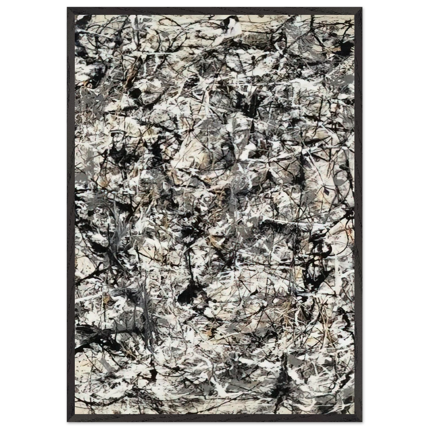 CATHEDRAL 1947 - Jackson Pollock 70x100 cm / 28x40 inches Framed Art Print – Black Wooden Frame