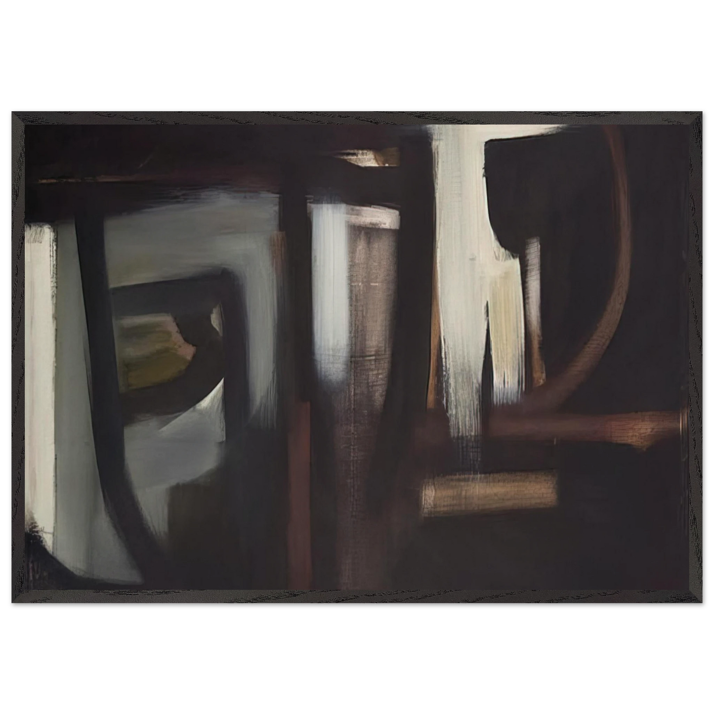 Old Sparta - 1952 - Theodoros Stamos 70x100 cm / 28x40 inches Framed Art Print – Black Wooden Frame