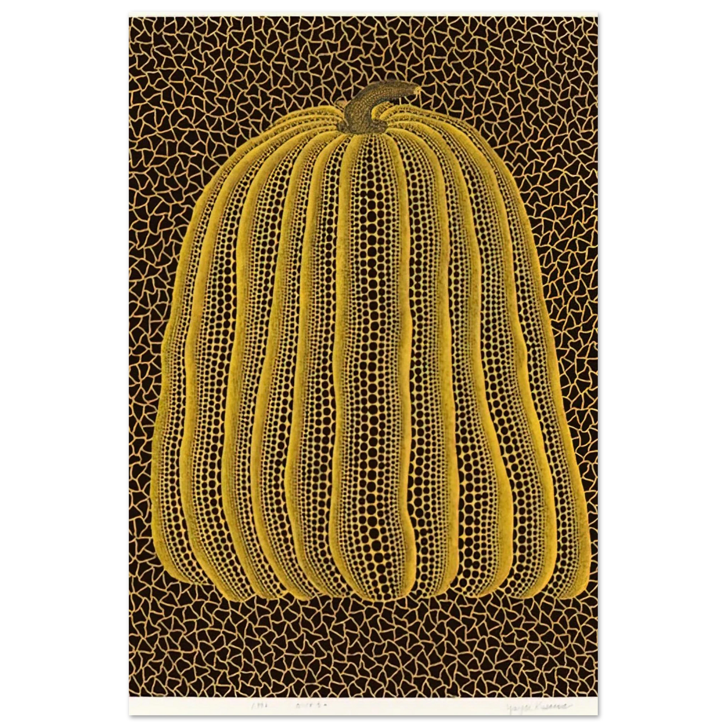 Yayoi Kusama - YELLOW PUMPKIN 1992 Fine Art Poster - 40x60 cm / 16x24 inches