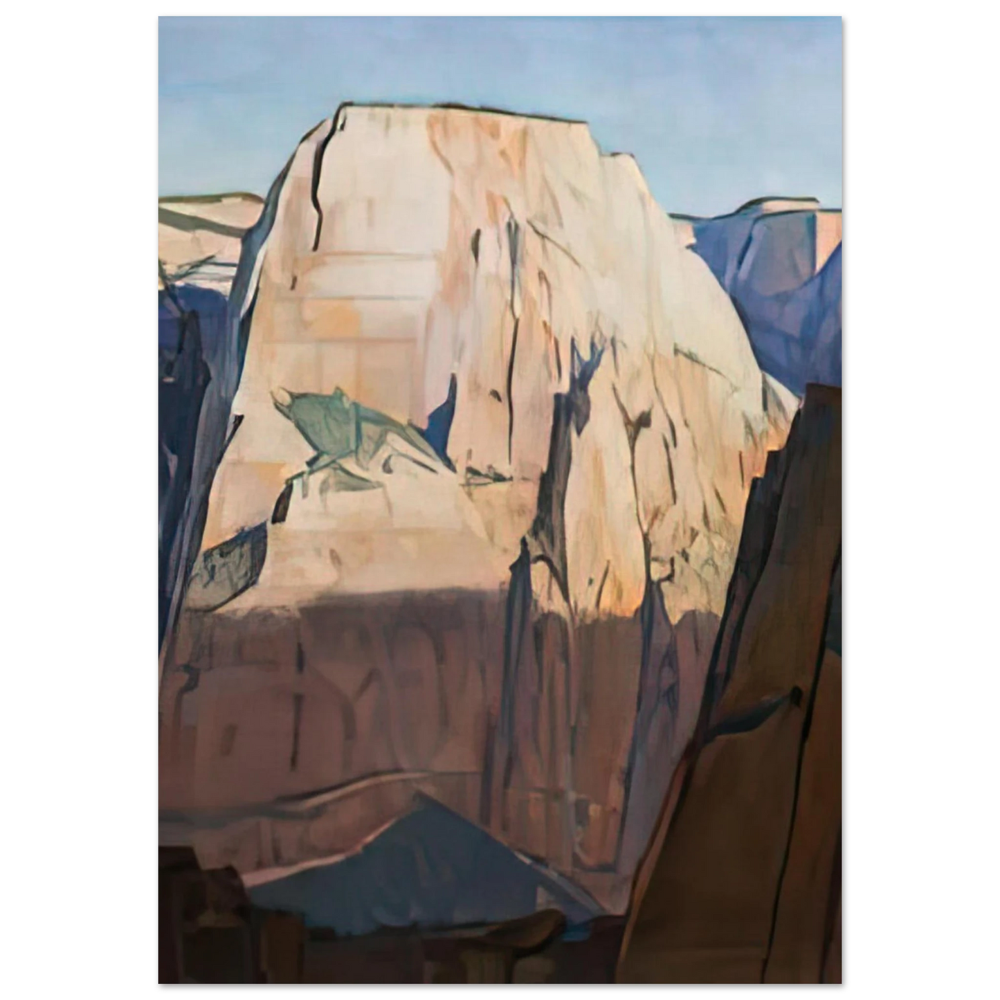 Maynard Dixon - GREAT WHITE THRONE ZION CANYON UTAH 1933 Wall art - A3 (29.7 x 42 cm) - Premium Wooden Framed Poster With Fine Art Paper-canvas - Wood frame