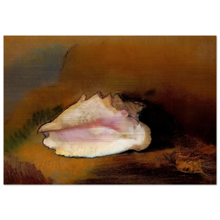 THE SEASHELL 1912 1 - Odilon Redon Brushed Aluminum Print - 70x100 cm / 28x40 inches | Odilon Redon Aluminum Print | Odilon Redon Prints