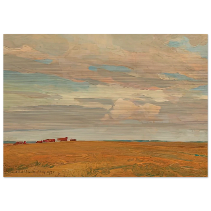 PRAIRIE SAND HILL CAMP MAY 1921 1921 - Maynard Dixon Brushed Aluminum Print - 70x100 cm / 28x40 inches | Maynard Dixon Aluminum Print | Maynard Dixon Prints | Maynard Dixon Paintings
