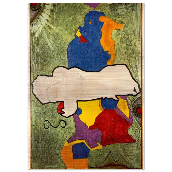 GREEN ANGEL - Jasper Johns Brushed Aluminum Print - 70x100 cm / 28x40 inches | Jasper Johns Aluminum Print | Jasper Johns Prints