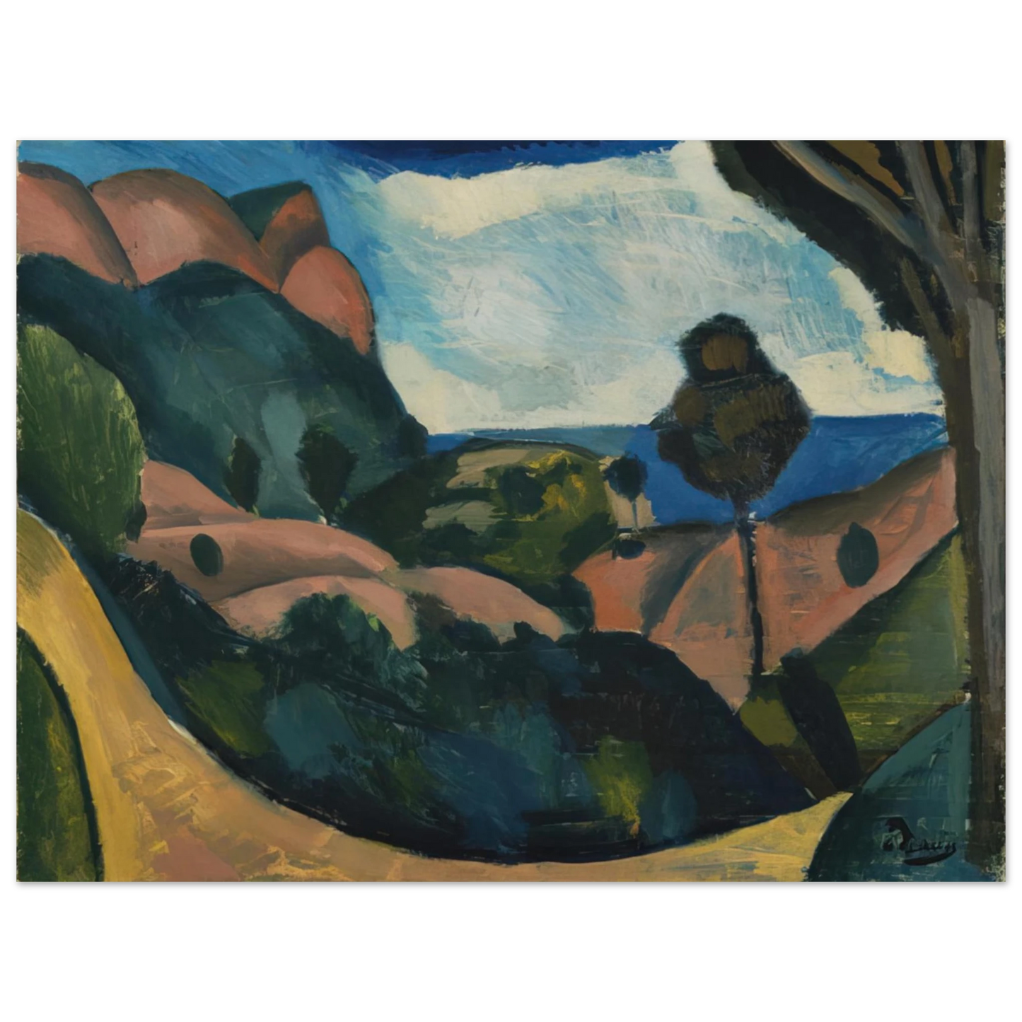 Andre Derain - LANDSCAPE NEAR CASSIS 1907 Fine Art Poster - Default Title