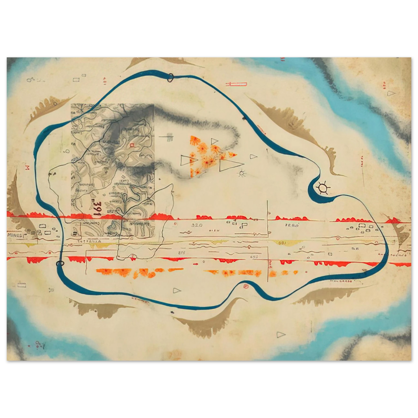 Bruno Munari - Cosmic Map - 1930 Fine Art Poster - Default Title