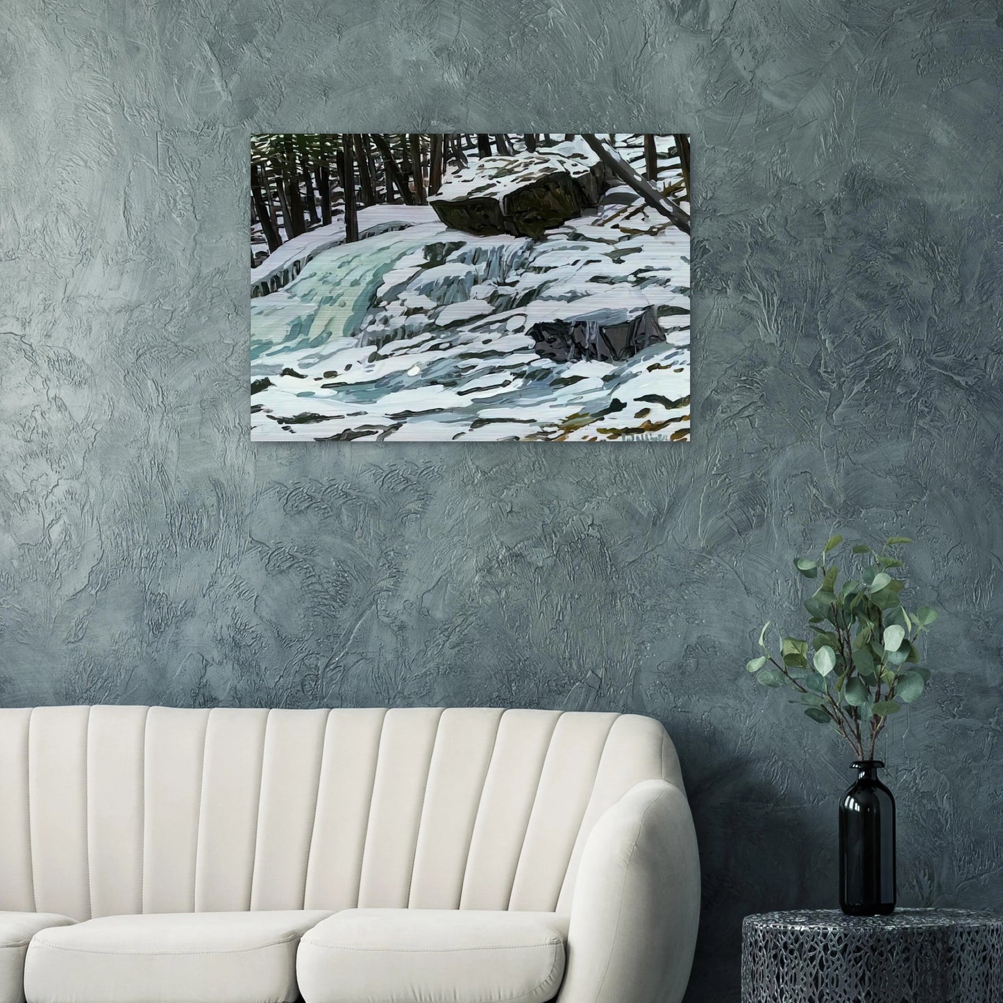 Study for Aqua Spring - 1997 - Neil Welliver Brushed Aluminum Print - 70x100 cm / 28x40 inches | Neil Welliver Aluminum Print | Neil Welliver Prints