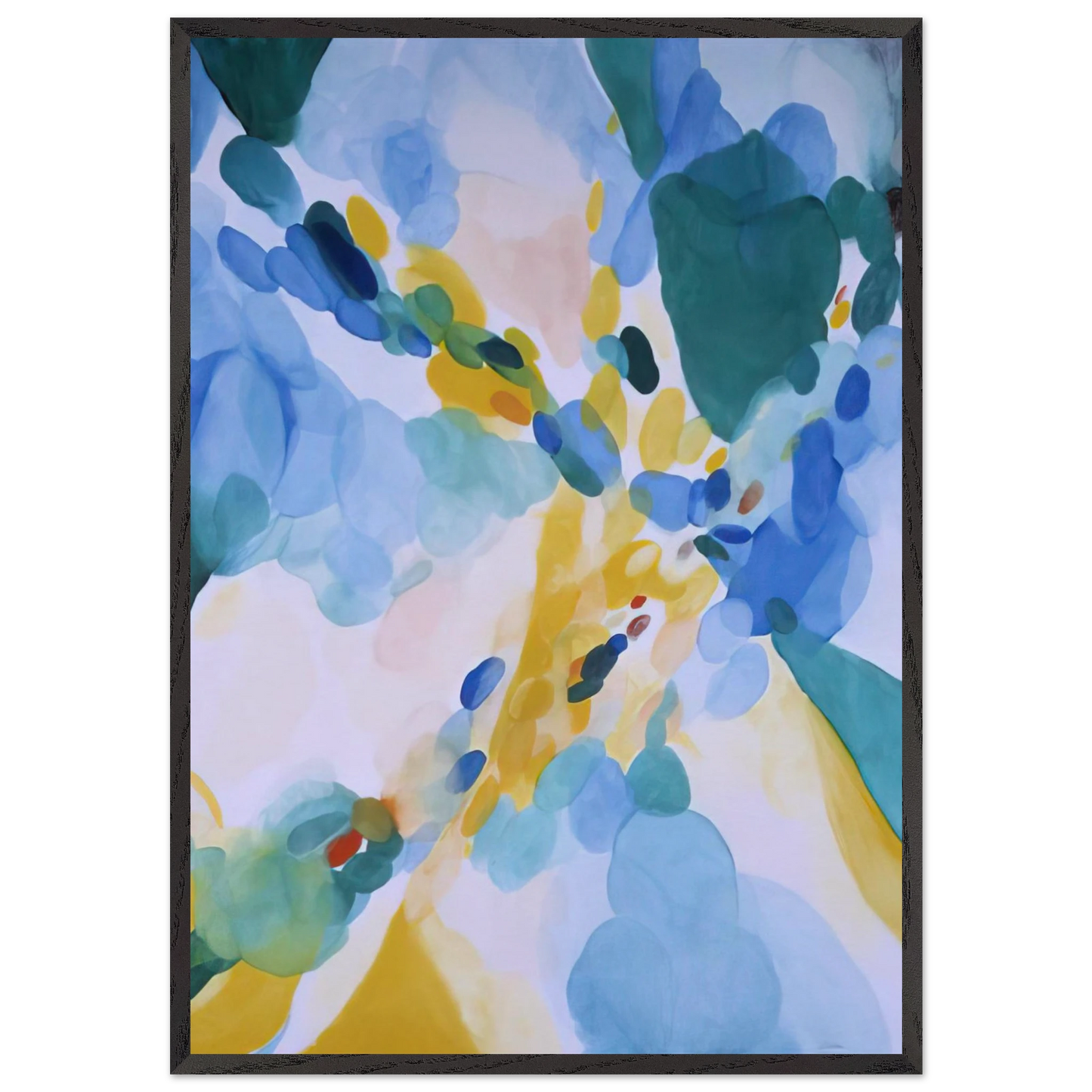 Red Passage - Alice Baber Framed Art Print – Black Wooden Frame - Default Title - -Framed Art Print