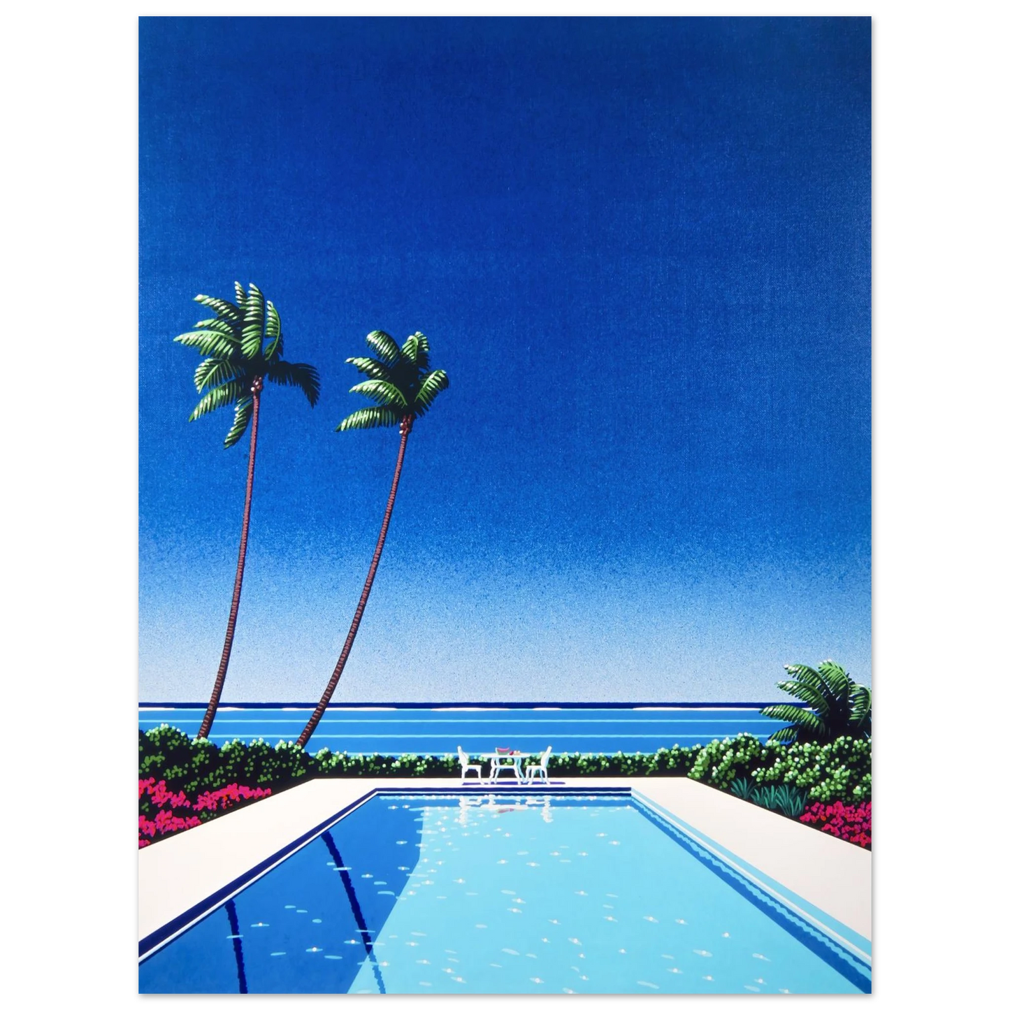 Hiroshi Nagai - Watermelon Pool Wall Art - 21x29.7 cm / 8x12" - Fine Art Poster - -