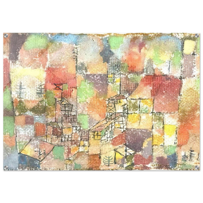 TWO COUNTRY HOUSES 1918 - Paul Klee Acrylic Print - 70x100 cm / 28x40″ inches