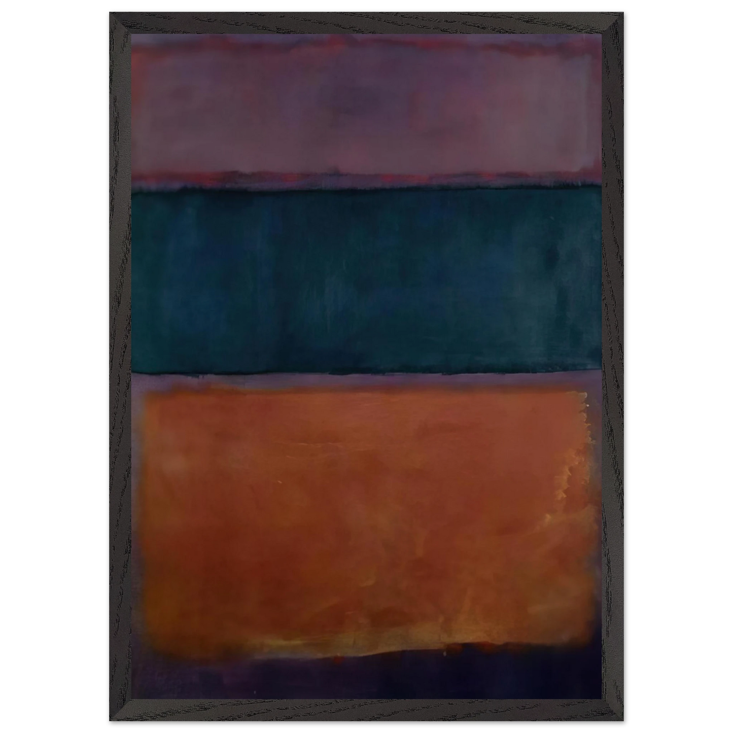 Helen Frankenthaler - Untitled - 1963 Wall art - 28x43 cm / XL (11x17 inches) - Premium Wooden Framed Poster With Fine Art Paper - Black frame