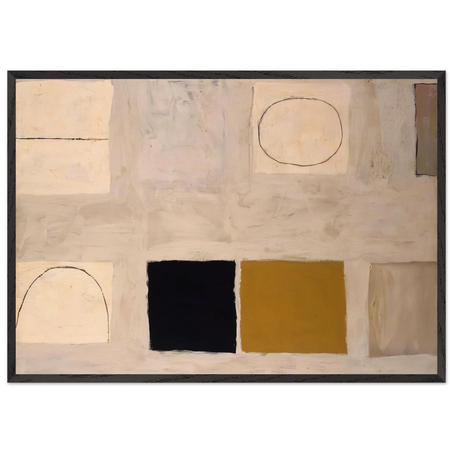 Morning in Mykonos - 1960 - William Scott 70x100 cm / 28x40 inches Framed Art Print – Black Wooden Frame