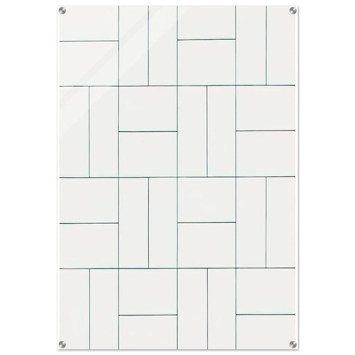 32 Rectangles - 1953 - Francois Morellet Acrylic Print - 70x100 cm / 28x40″ inches | Francois Morellet Wall Art | Francois Morellet Prints