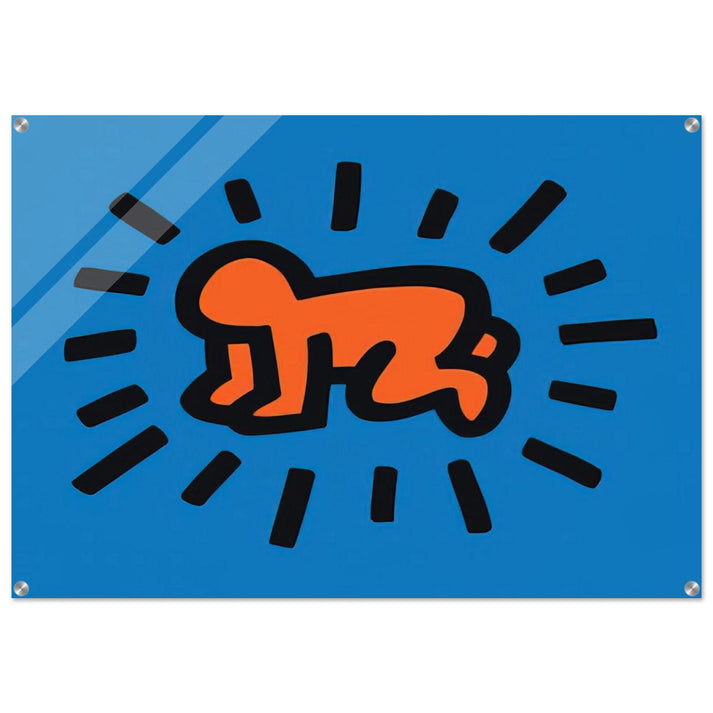 RADIANT BABY FROM ICONS SERIES 1990 - Keith Haring Acrylic Print - 70x100 cm / 28x40″ inches | Keith Haring Art For Sale