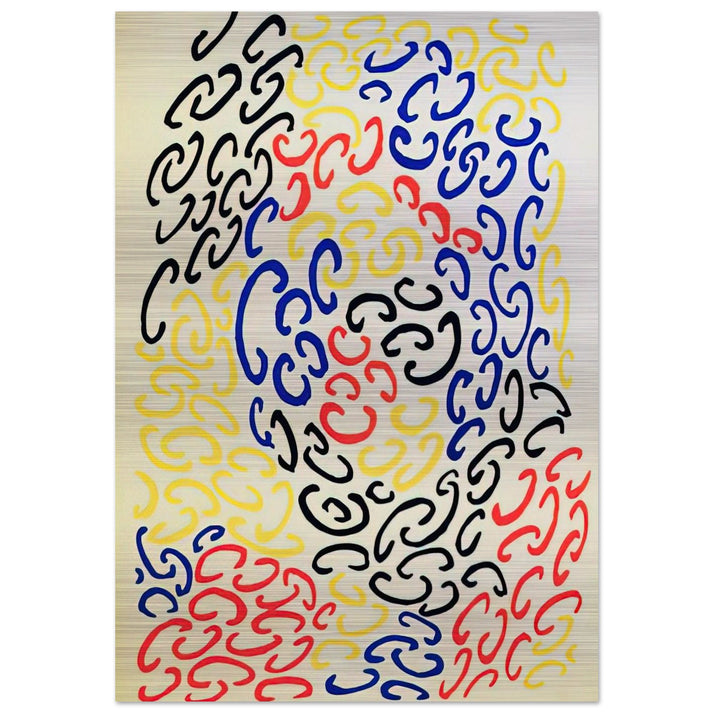 COMPOSITION 10 - Sonia Delaunay Brushed Aluminum Print - 70x100 cm / 28x40 inches | Sonia Delaunay Aluminum Print | Sonia Delaunay Prints
