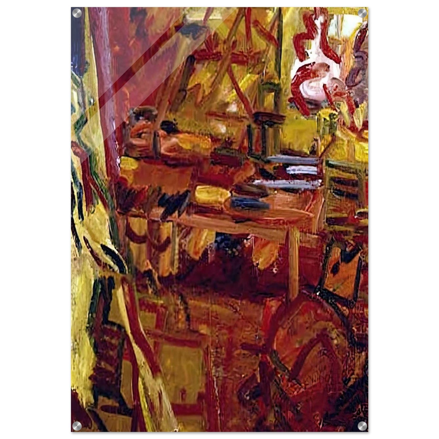 IN THE STUDIO - Frank Auerbach Acrylic Print - 70x100 cm / 28x40″ inches