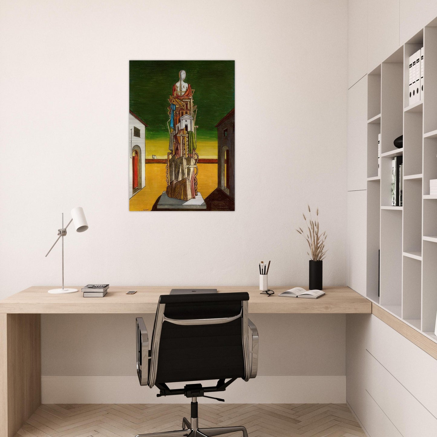 THE GREAT METAPHYSICIAN 1971 - Giorgio de Chirico Brushed Aluminum Print - 70x100 cm / 28x40 inches | Giorgio de Chirico Aluminum Print | Giorgio de Chirico Prints