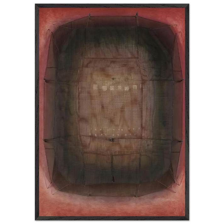 Espejo Purpura - Art Informel - Manuel Rivera 70x100 cm / 28x40 inches Framed Art Print – Black Wooden Frame