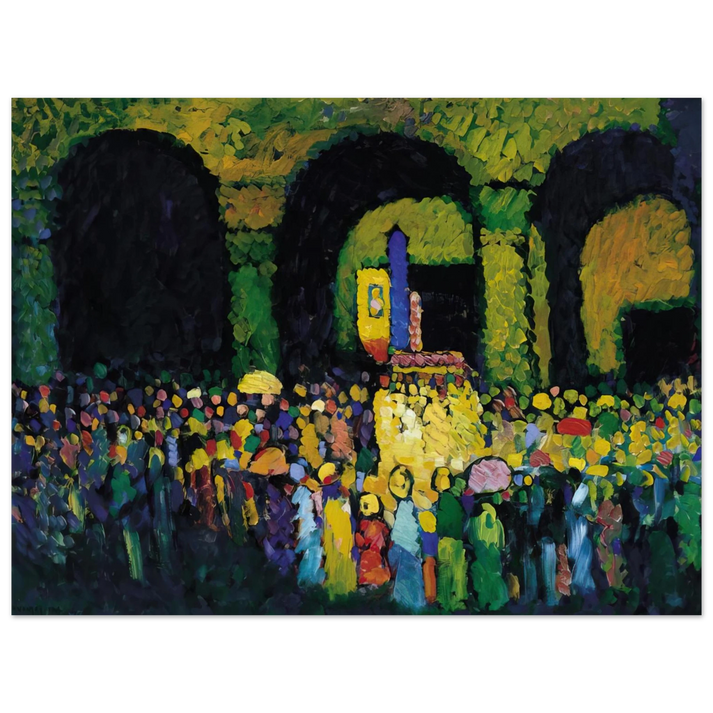 Wassily Kandinsky - THE LUDWIGSKIRCHE IN MUNICH 1908 75x100 cm / 30x40inches Fine Art Poster