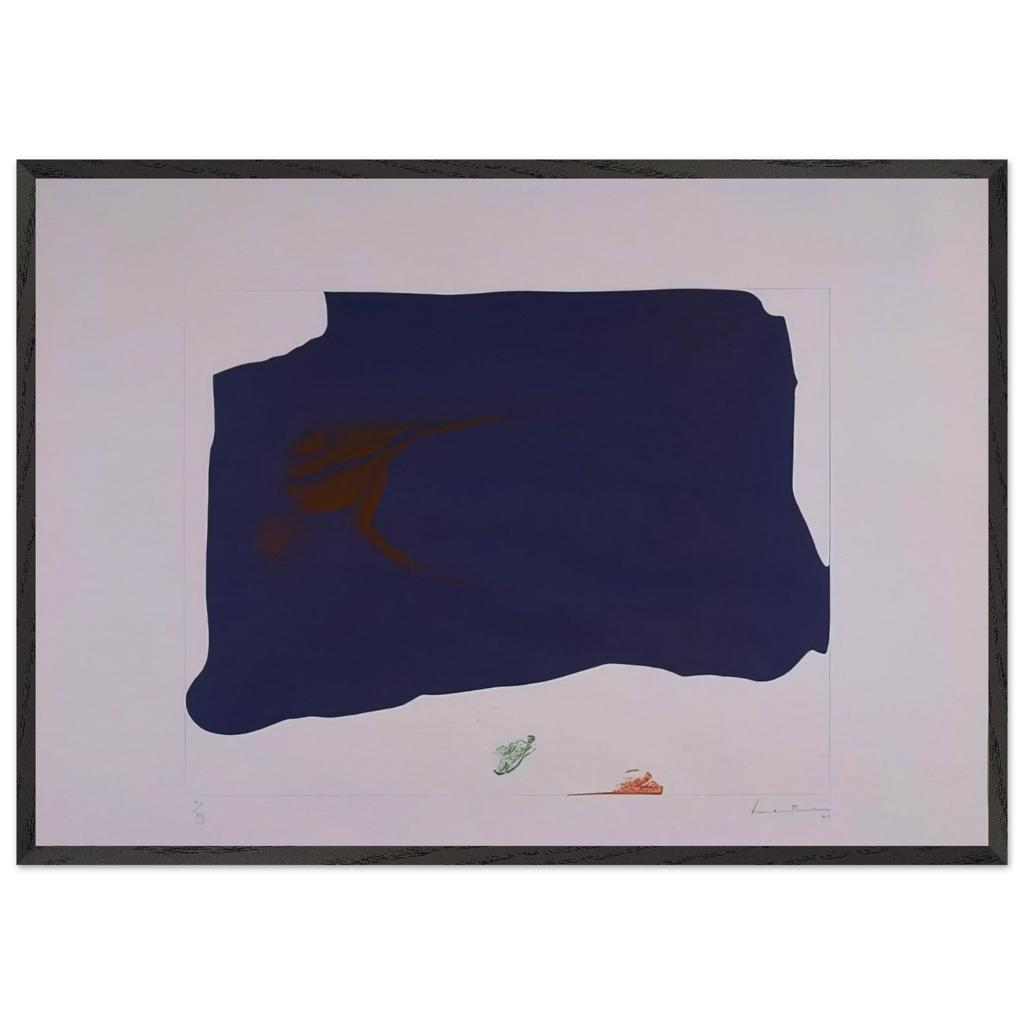 Variation II on Mauve Corner - 1969 - Helen Frankenthaler 70x100 cm / 28x40 inches Framed Art Print – Black Wooden Frame